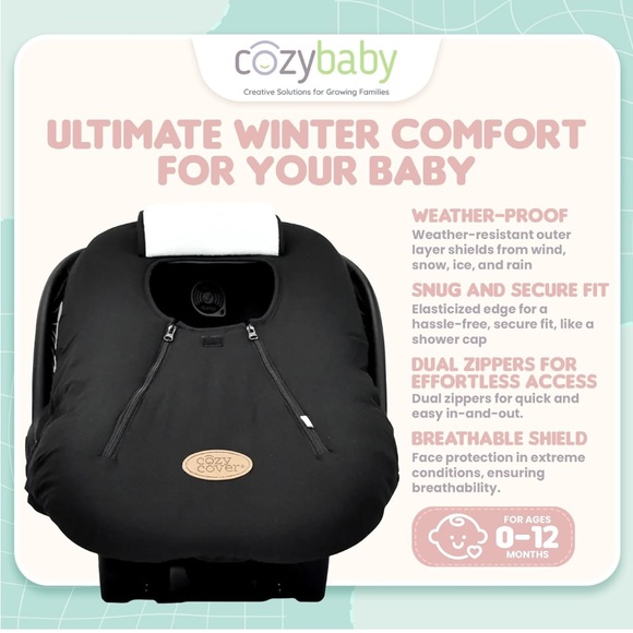 VGUC Cozy Cover Infant Carrier Cover for Winter - Picture 5 of 6